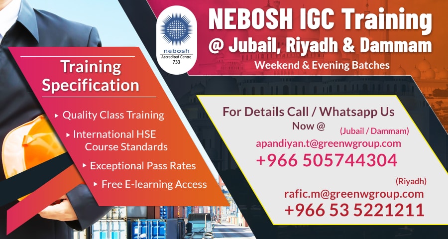 Launching Nebosh Course In Saudi Arabia With Exciting Offers Green World Group 