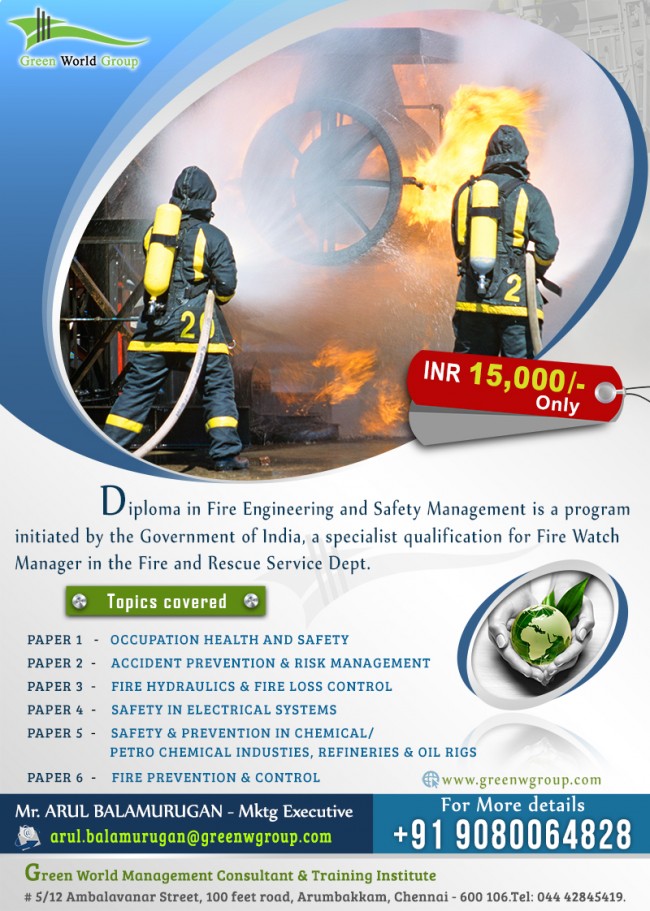 Diploma In Fire Engineering And Safety Management In Dubai 