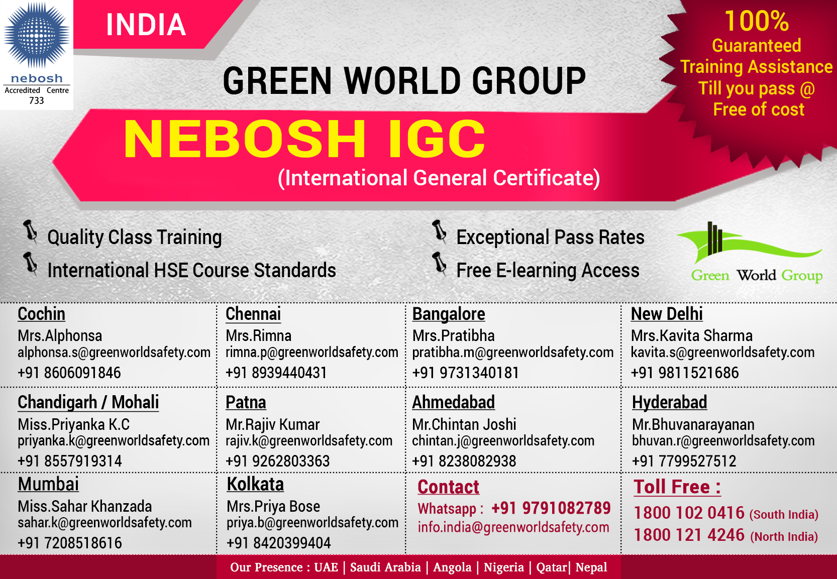 best-nebosh-safety-training-institute-in-india-green-world-group