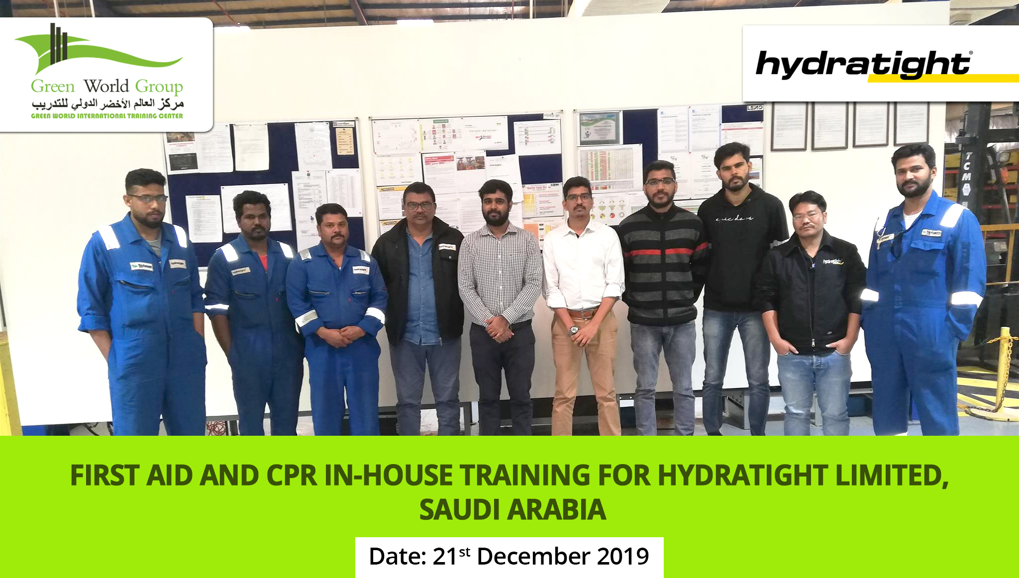 First Aid and CPR In-House Training for Hydratight Limited, Saudi Arabia