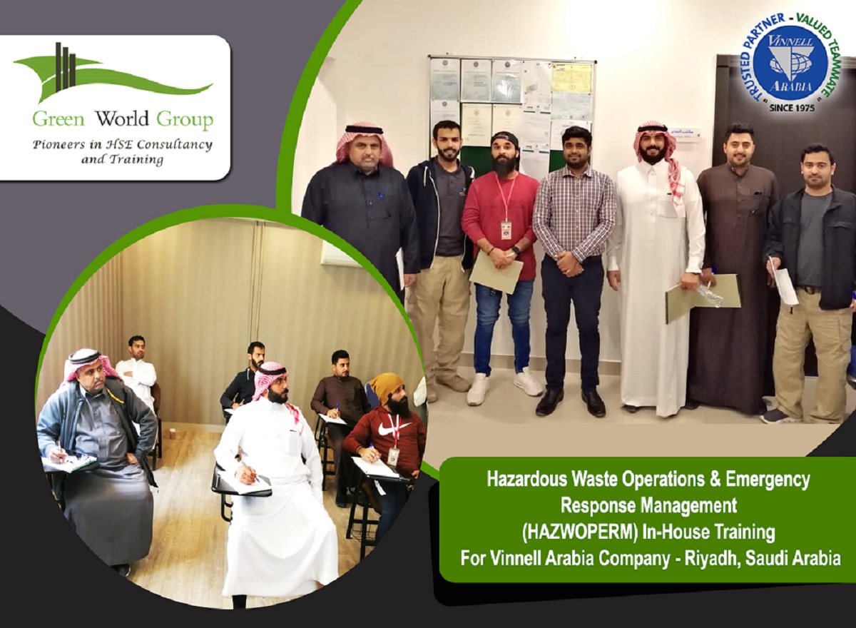 Hazardous Waste Operations & Emergency Response Management (HAZWOPERM) In-House Training For Vinnell Arabia Company - Riyadh, Saudi Arabia