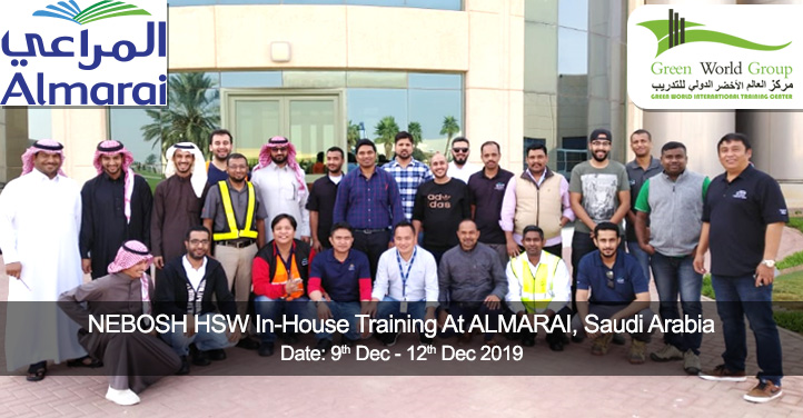 NEBOSH HSW In-House Training At ALMARAI, Saudi Arabia