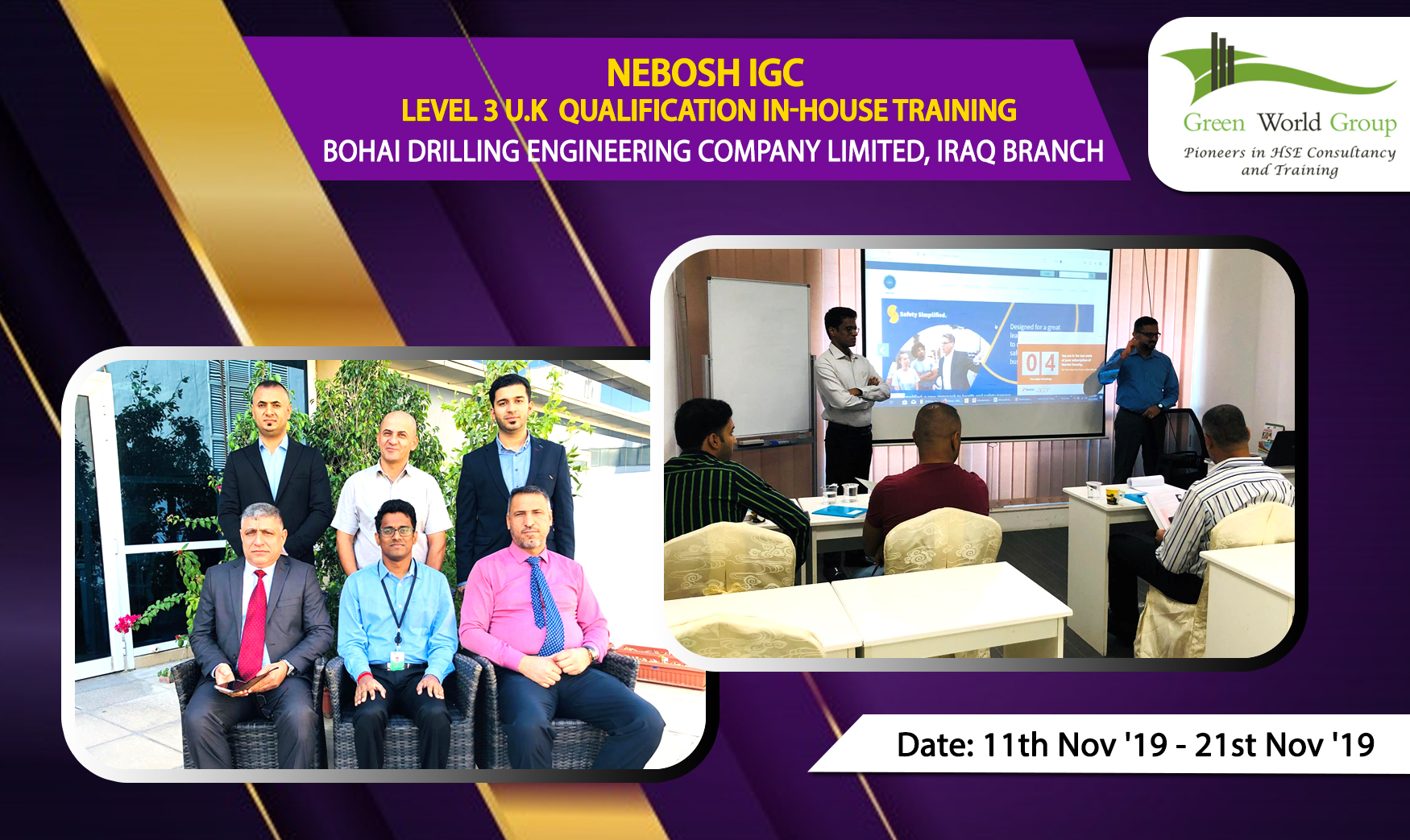 Nebosh IGC In-House Training for Bohai Drilling Engineering Company