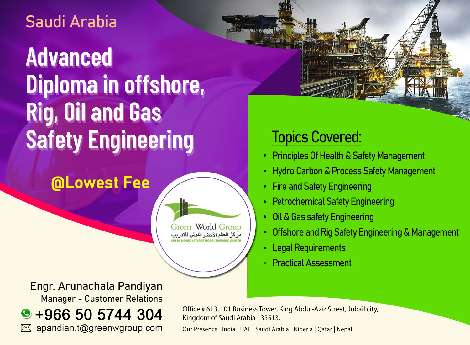 Advanced Diploma in offshore, Rig, Oil and Gas Safety Engineering copy