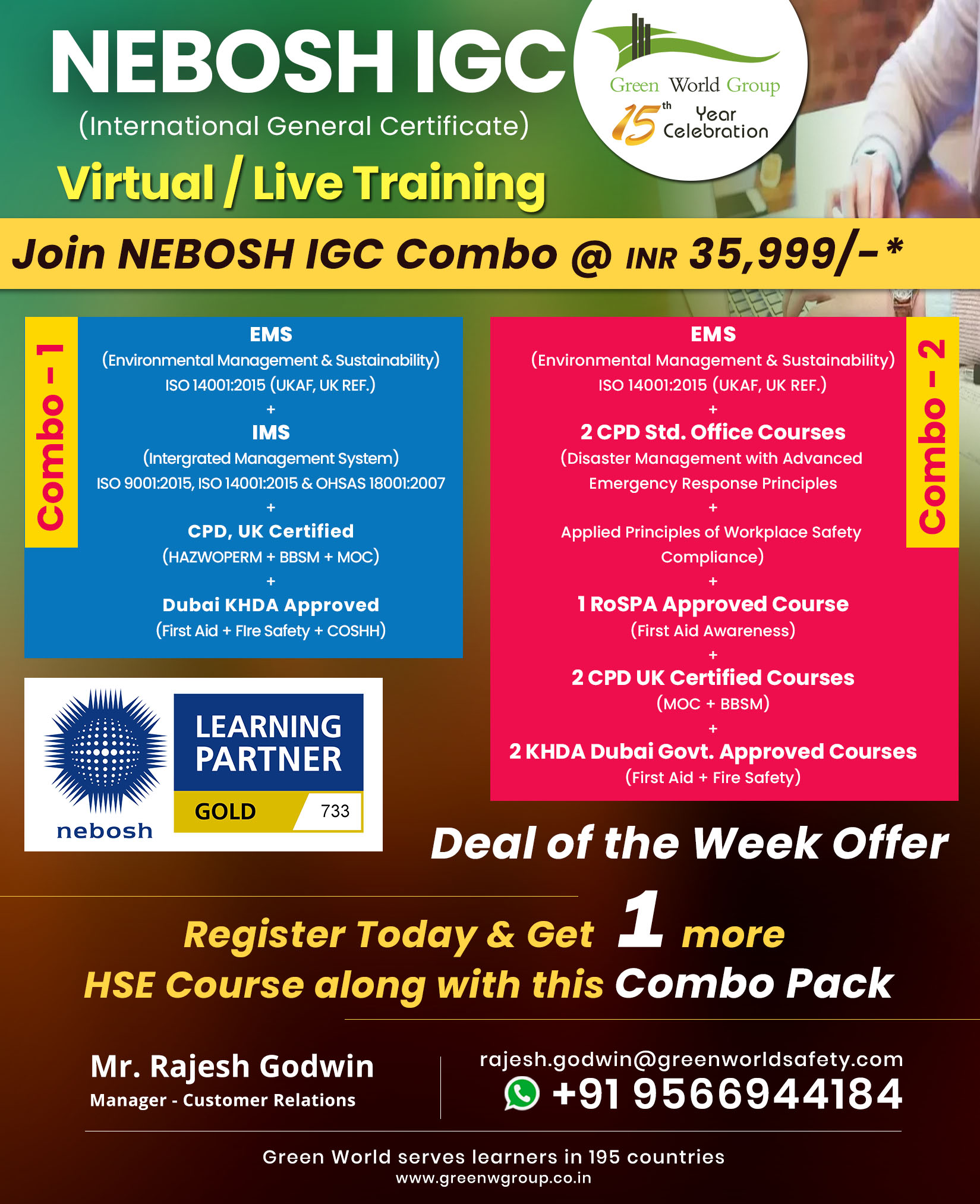 Gwgs Exciting Offer For Nebosh Igc Training Ahmedabad Green World Group 