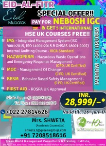 Read more about the article NEBOSH IGC training course in Navi Mumbai offer Register Now!!!..