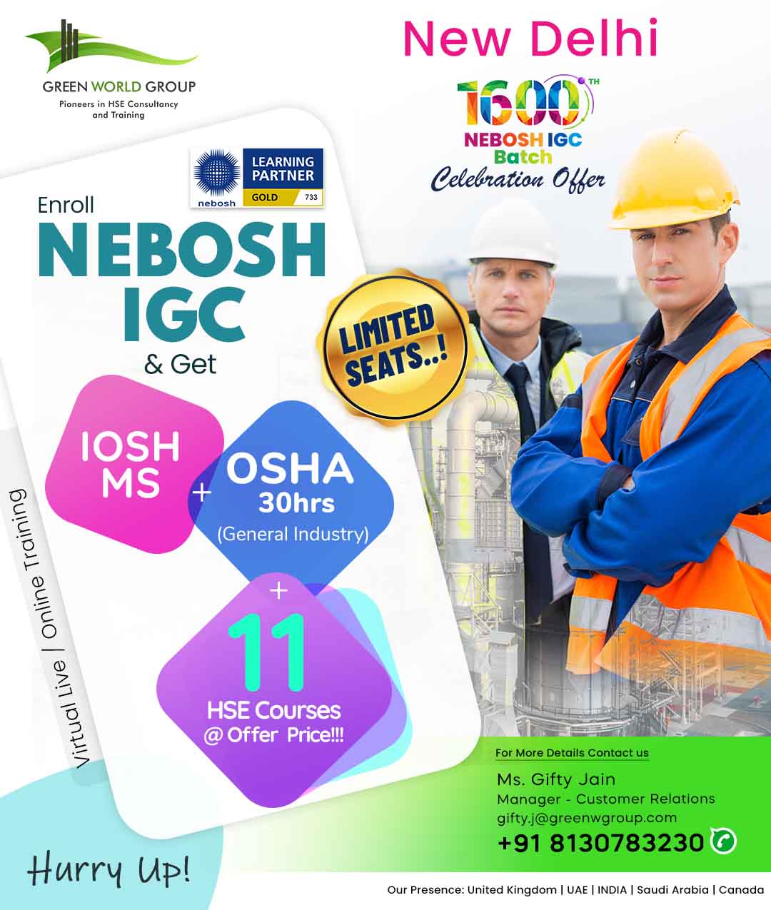 You are currently viewing Nebosh Course in New Delhi – by Green World Group