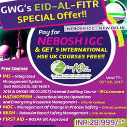 Read more about the article GWG’s  – JOIN NEBOSH IGC for Greatest Offer !!! Hurry Up to register