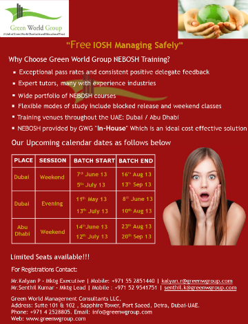 You are currently viewing Free IOSH Managing Safely By Green World Group