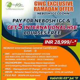 Read more about the article Green World Group OFFER FOR Nebosh IGC in Cochin!!..
