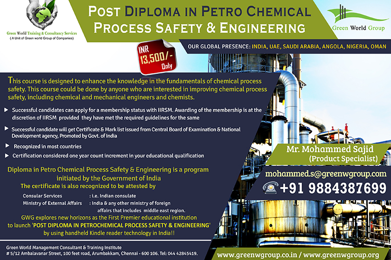 You are currently viewing Diploma in Petro Chemical Safety in KSA
