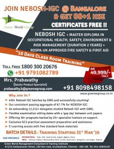 Read more about the article Nebosh course in Bangalore with Exclusive Offer for health and safety training courses