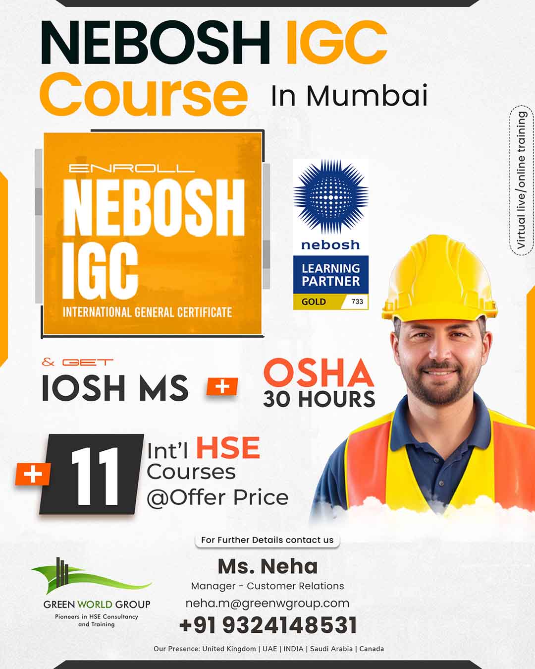 You are currently viewing GWG’s Offer for Nebosh IGC at Kolkata – FROM GWG !!
