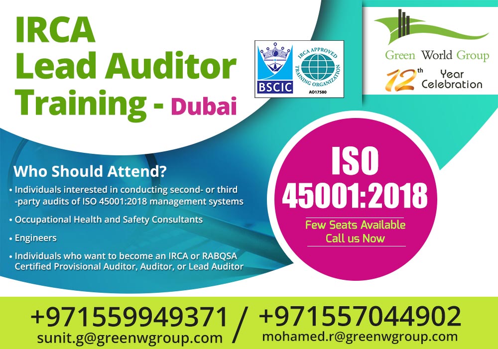 Read more about the article Become a successful ISO 45001:2018 lead auditor in Dubai