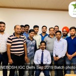 NEBOSH IGC Delhi Sep 2019 Batch photo