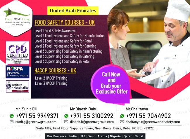 Food Safety and HACCP Course Training in Dubai - Green World Group