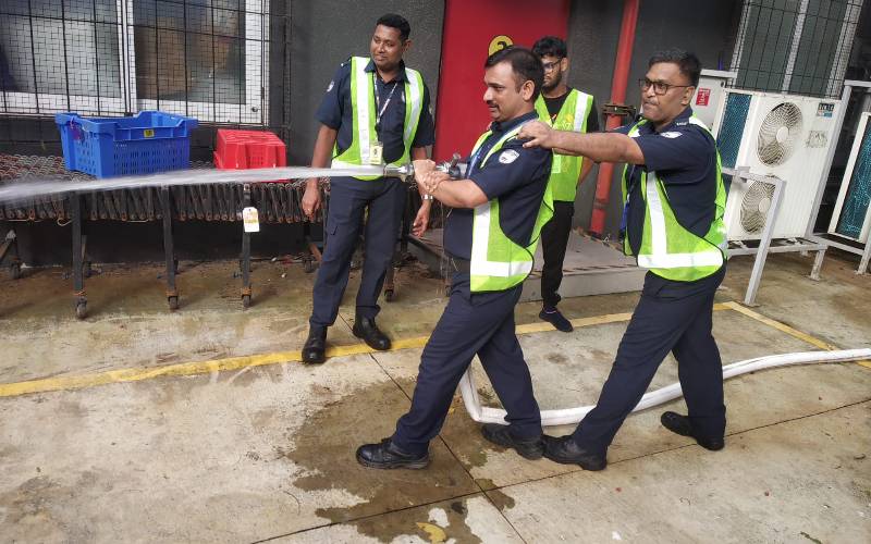 Workplace fire drill training