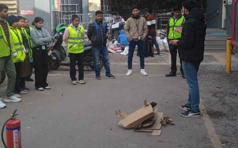 Fire extinguisher usage training for employees